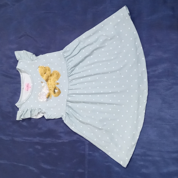 (LITTLE GIRL SIZE 4) FREESTYLE BUTTERFLY DRESS - Picture 5 of 5
